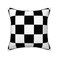 Three Inch Black and White Checkerboard Squares