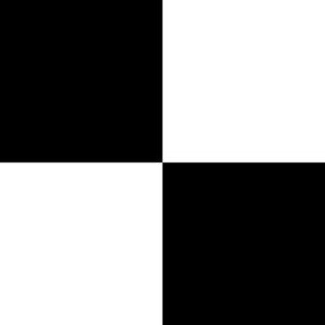 Three Inch Black and White Checkerboard Squares