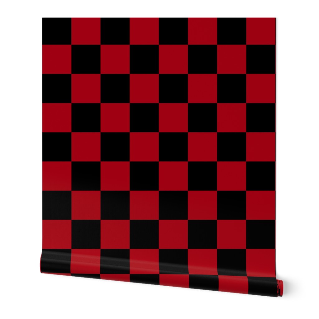 Three Inch Dark Red and Black Checkerboard Squares