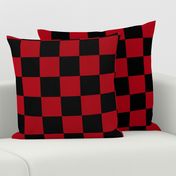 Three Inch Dark Red and Black Checkerboard Squares