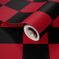 Three Inch Dark Red and Black Checkerboard Squares