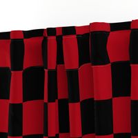 Three Inch Dark Red and Black Checkerboard Squares