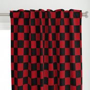 Three Inch Dark Red and Black Checkerboard Squares