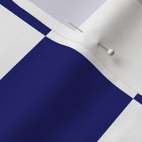 Three Inch Midnight Blue and White Checkerboard Squares