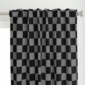 Three Inch Medium Gray and Black Checkerboard Squares