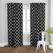 Three Inch Medium Gray and Black Checkerboard Squares