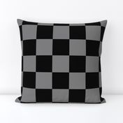 Three Inch Medium Gray and Black Checkerboard Squares