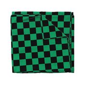 Three Inch Shamrock Green and Black Checkerboard Squares