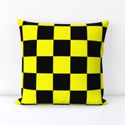 Three Inch Yellow and Black Checkerboard Squares