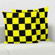 Three Inch Yellow and Black Checkerboard Squares