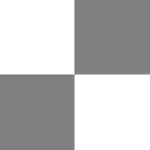 Three Inch Medium Gray and White Checkerboard Squares