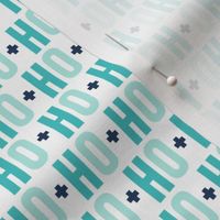 ho ho ho navy + teal UPPERcase