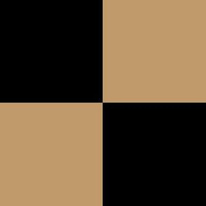 Three Inch Camel Brown and Black Checkerboard Squares