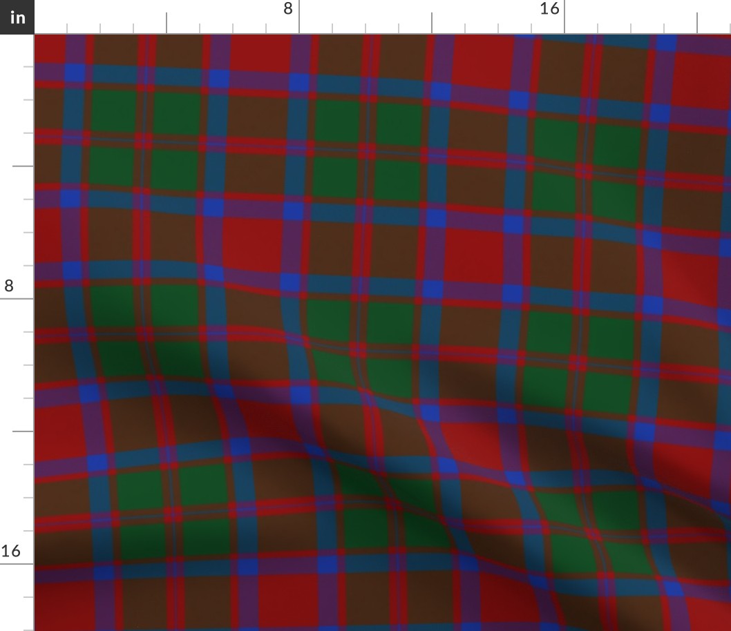 MacIntosh tartan #1, 6", listed in 1819 Wilson's of Bannockburn as 'Lovat or Fraser'