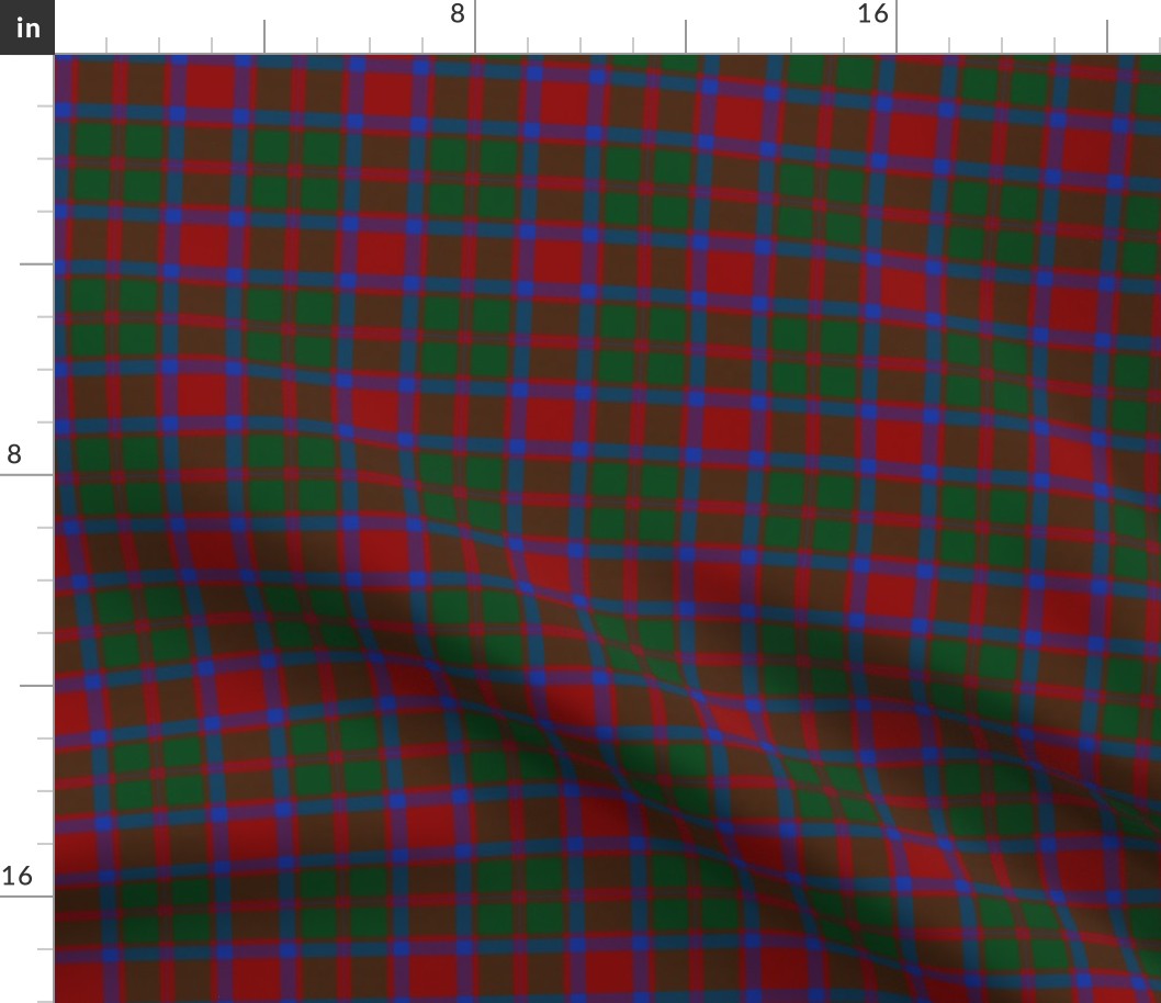 MacIntosh tartan #1, 3", listed in 1819 Wilson's of Bannockburn as 'Lovat or Fraser'