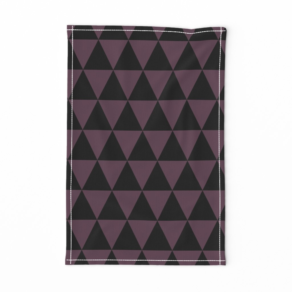 Three Inch Eggplant Purple and Black Triangles