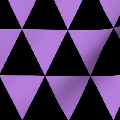 Three Inch Lavender Purple and Black Triangles