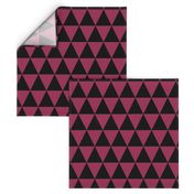 Three Inch Sangria Pink and Black Triangles