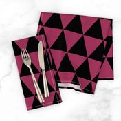 Three Inch Sangria Pink and Black Triangles