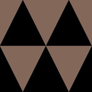 Three Inch Taupe Brown and Black Triangles