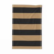 Three Inch Camel Brown and Black Horizontal Stripes