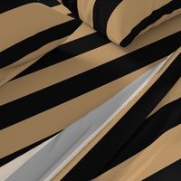 Three Inch Camel Brown and Black Horizontal Stripes