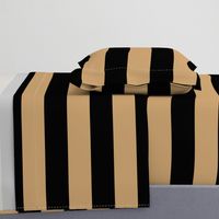 Three Inch Camel Brown and Black Horizontal Stripes