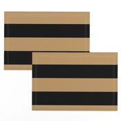 Three Inch Camel Brown and Black Horizontal Stripes