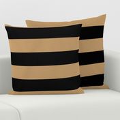 Three Inch Camel Brown and Black Horizontal Stripes