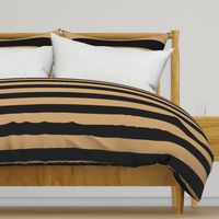 Three Inch Camel Brown and Black Horizontal Stripes