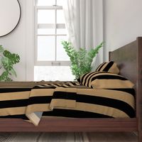 Three Inch Camel Brown and Black Vertical Stripes