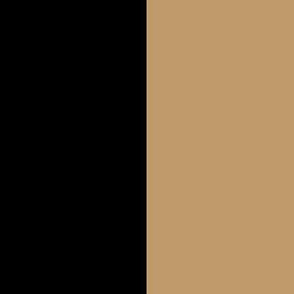 Three Inch Camel Brown and Black Vertical Stripes