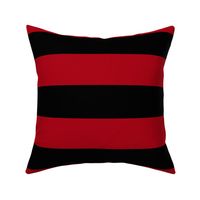 Three Inch Dark Red and Black Horizontal Stripes
