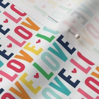 love rainbow with navy UPPERcase