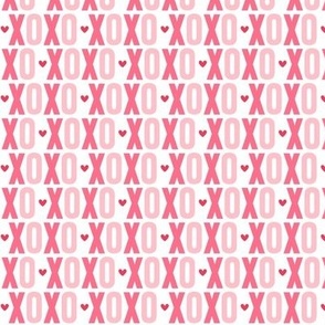 xoxo pink + red hearts UPPERcase