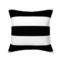 Three Inch Black and White Horizontal Stripes