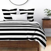 Three Inch Black and White Horizontal Stripes