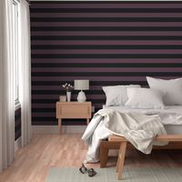 Three Inch Eggplant Purple and Black Horizontal Stripes