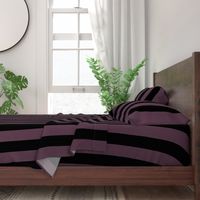 Three Inch Eggplant Purple and Black Vertical Stripes