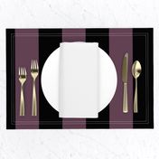 Three Inch Eggplant Purple and Black Vertical Stripes