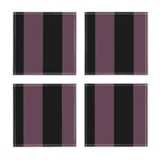 Three Inch Eggplant Purple and Black Vertical Stripes