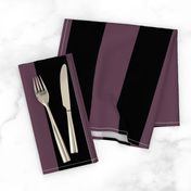 Three Inch Eggplant Purple and Black Vertical Stripes