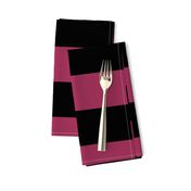 Three Inch Sangria Pink and Black Horizontal Stripes