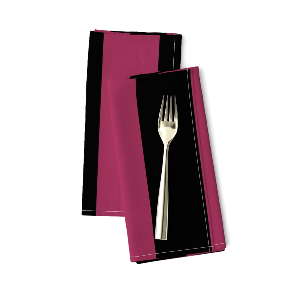 Three Inch Sangria Pink and Black Vertical Stripes