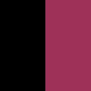 Three Inch Sangria Pink and Black Vertical Stripes