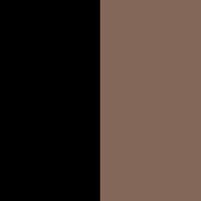 Three Inch Taupe Brown and Black Vertical Stripes