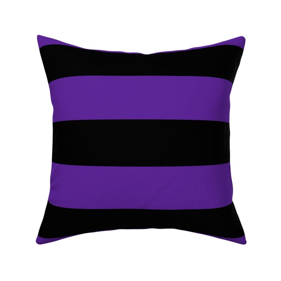 Three Inch Purple and Black Horizontal Stripes