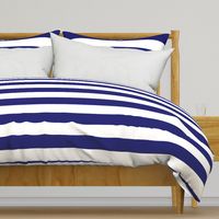 Three Inch Midnight Blue and White Horizontal Stripes