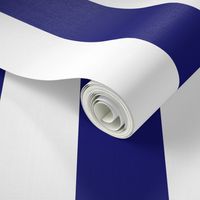 Three Inch Midnight Blue and White Vertical Stripes