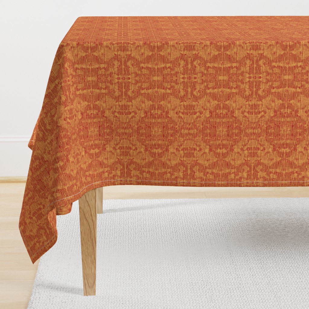 24" LARGE CORAL Kilim; Faux Woven Texture